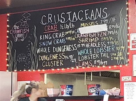 Menu at The Crawfish Guy restaurant, Fresno